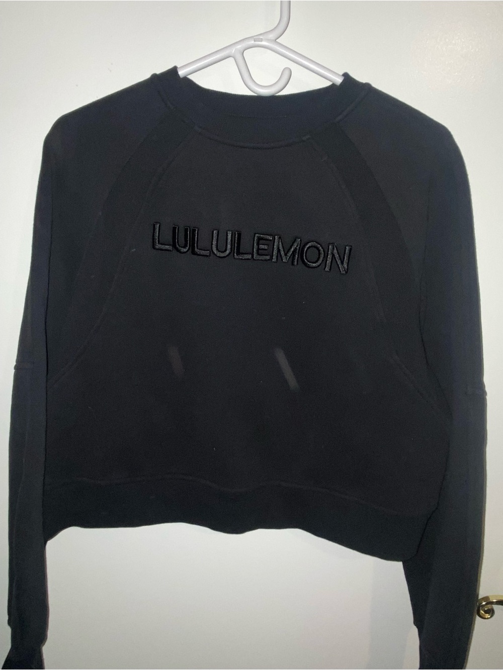 lululemon athletica Black Embroidered Logo Crewneck Sweatshirt